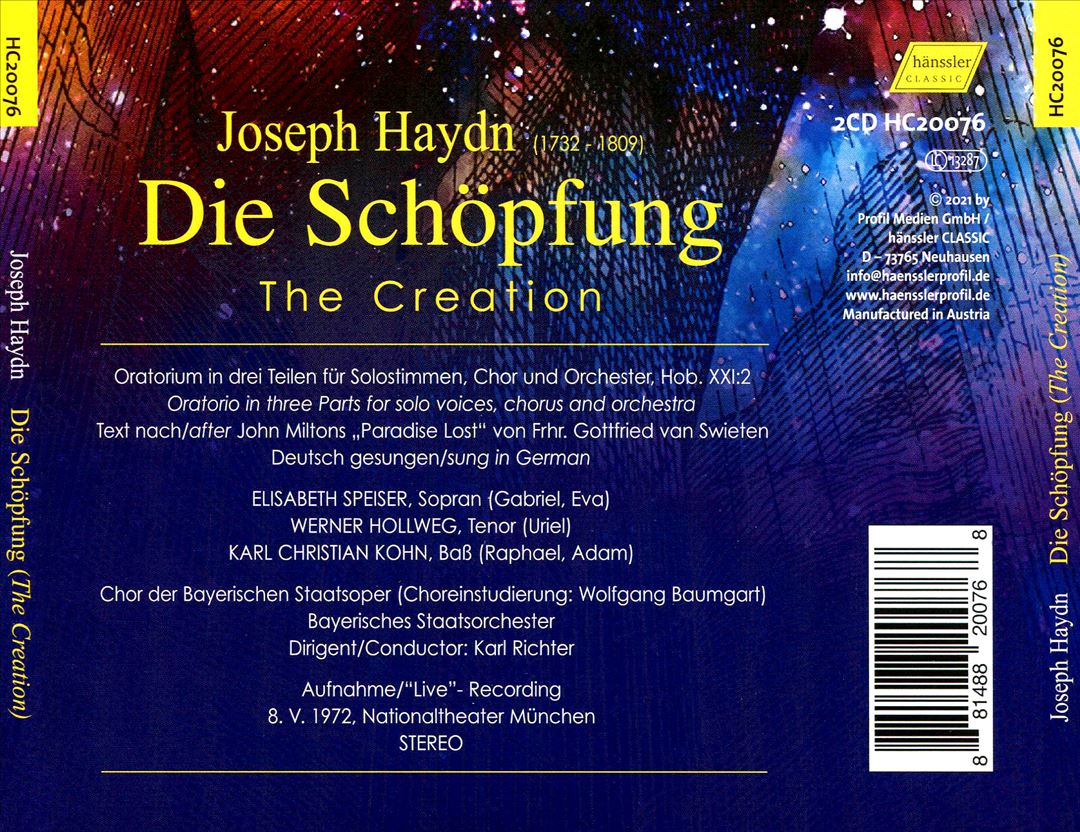 Joseph Haydn: Die Schöpfung cover art