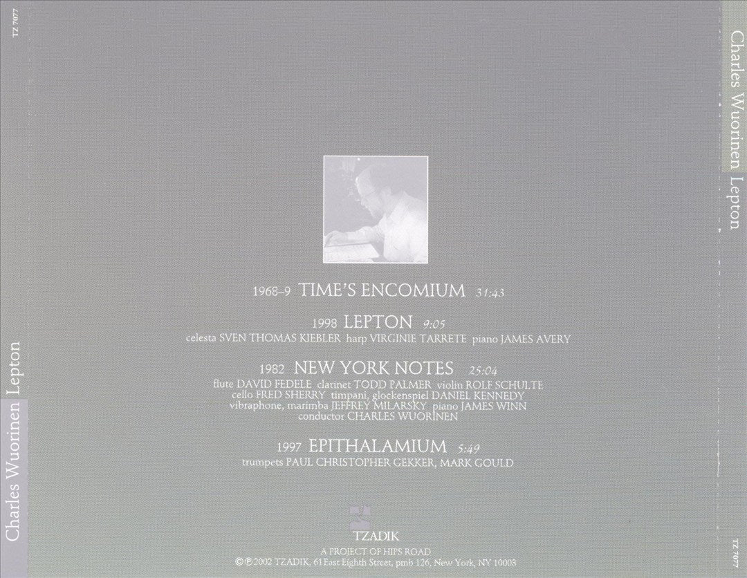 Charles Wuorinen: Lepton cover art