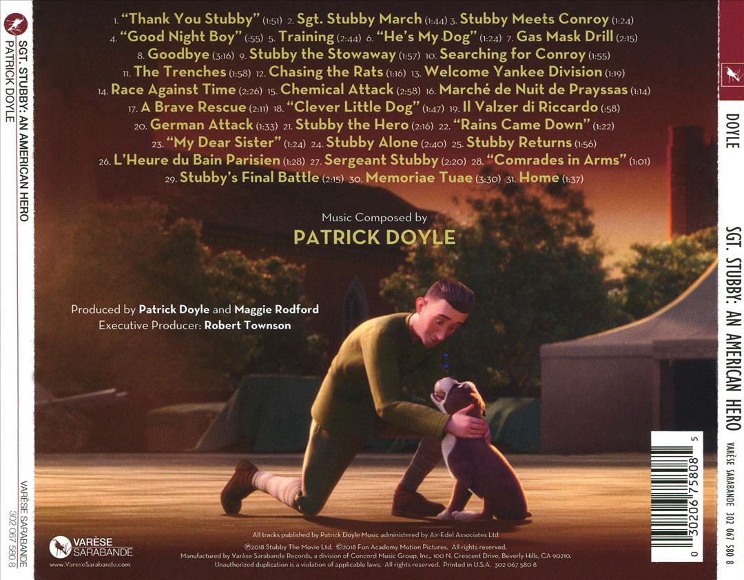 Sgt. Stubby: An American Hero [Original Motion Picture Soundtrack] cover art