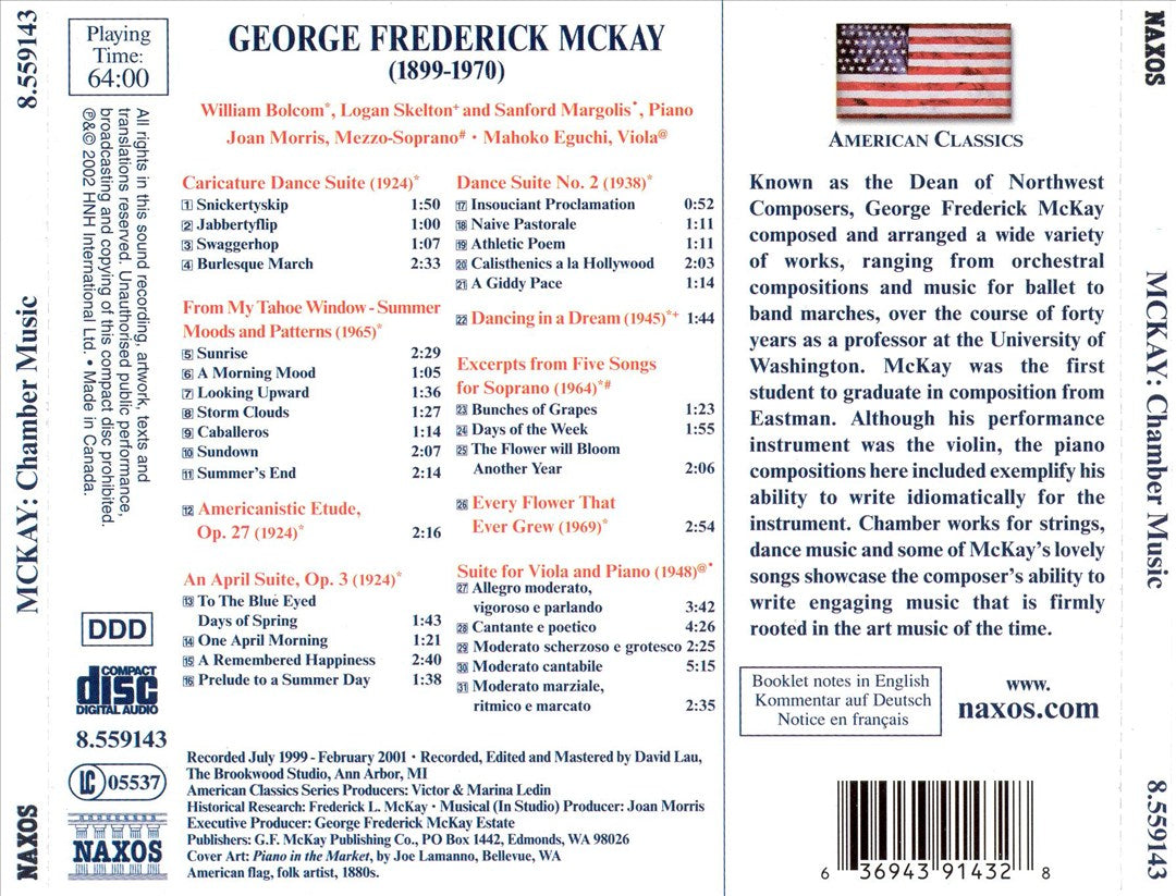 George Frederick McKay: Chamber Music cover art