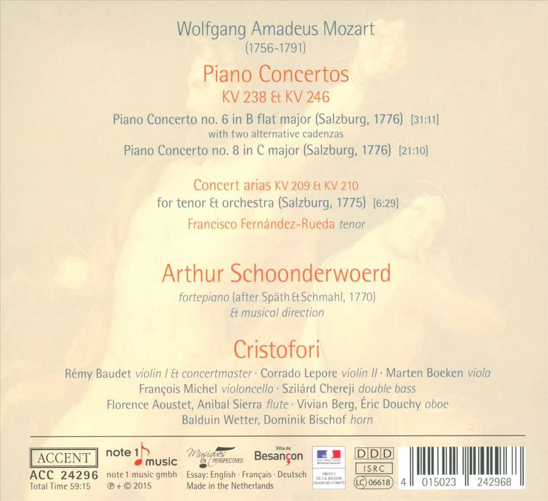 Mozart: Piano Concertos KV 238 & KV 246 cover art