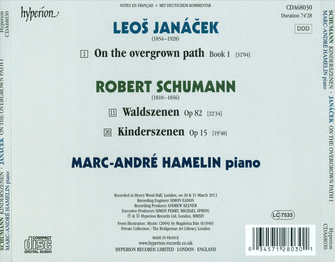 Schumann: Kinderszenen; Waldszenen; Janácek: On the Overgrown Path 1 cover art