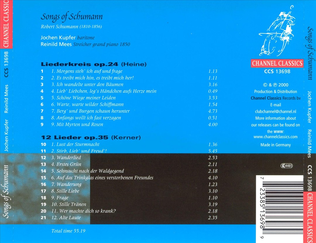 Songs of Schumann cover art
