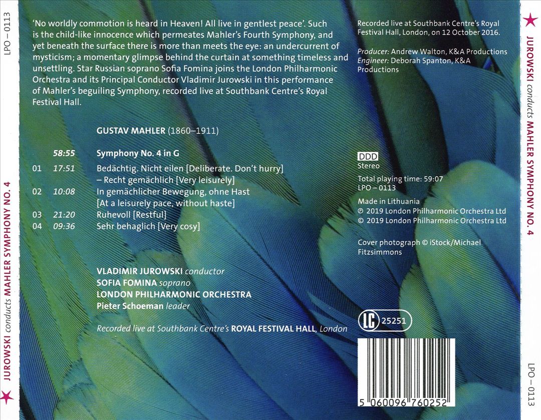 Mahler: Symphony No. 4 cover art