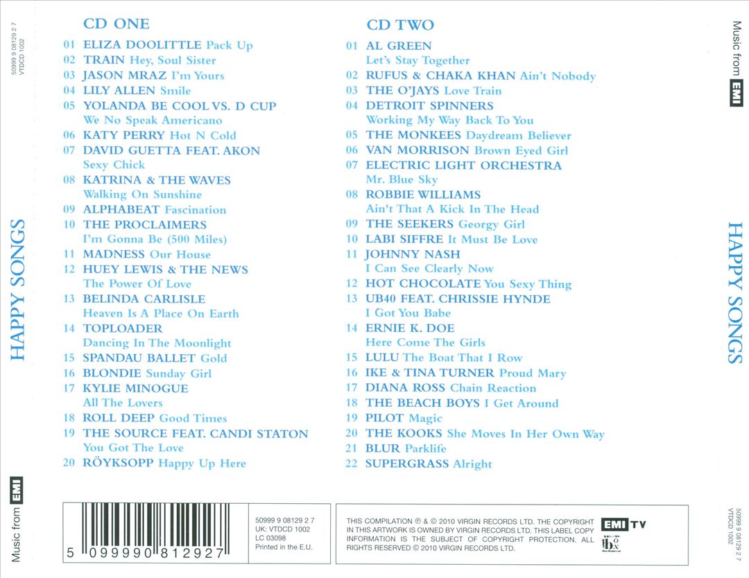 Happy Songs [Virgin 2010] cover art