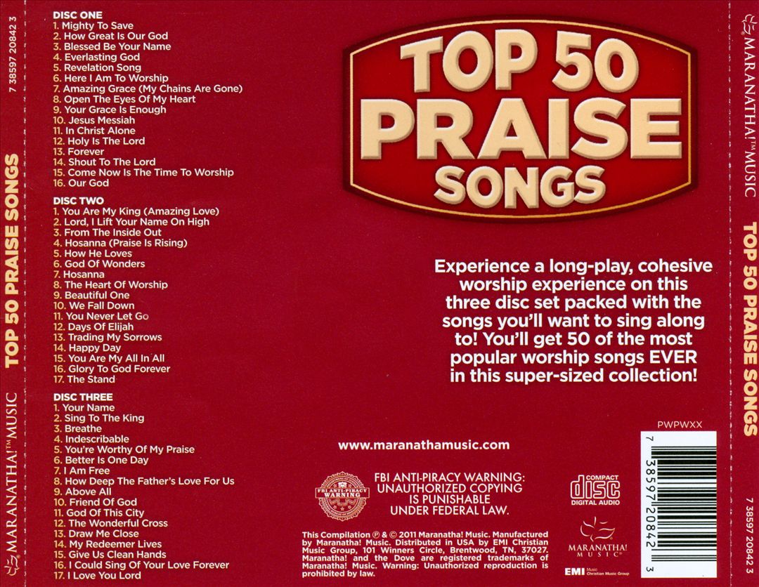 Top 50 Praise Songs cover art