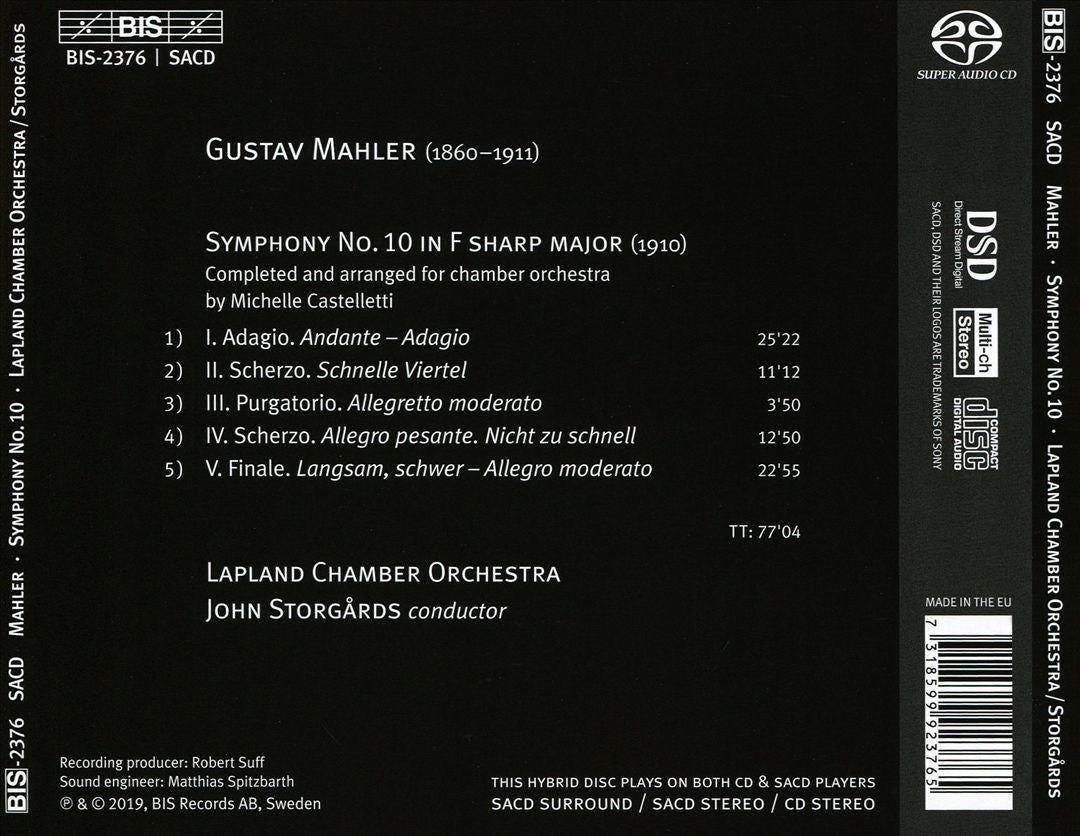 Mahler: Symphony No. 10 cover art