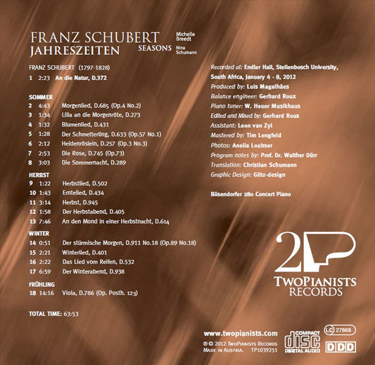 Schubert: Jahreszeiten cover art