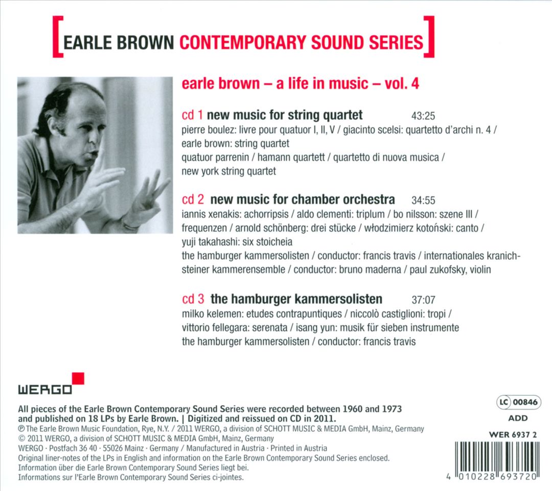 Earle Brown Contemporary Sound Series, Vol. 4 cover art