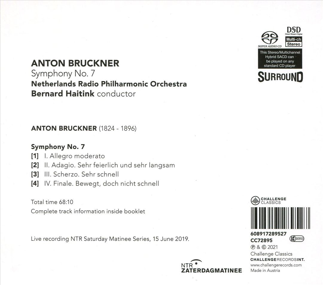 Anton Bruckner: Symphony No. 7 cover art