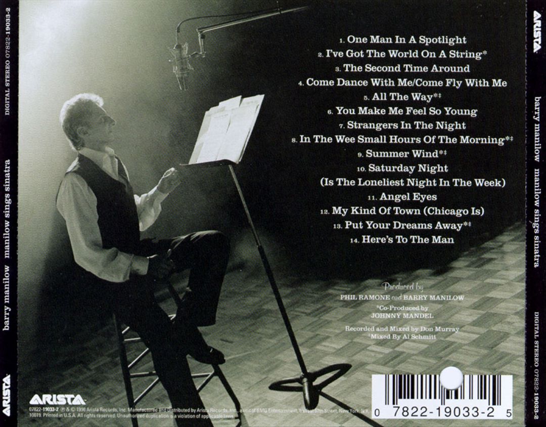 Manilow Sings Sinatra cover art