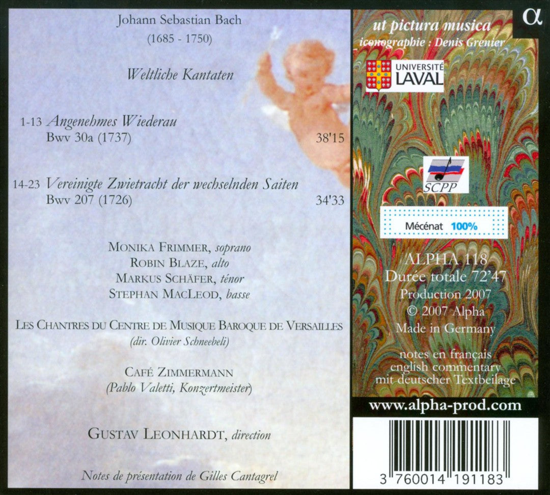Bach: Weltliche Kantaten, BWV 30a & 207 cover art