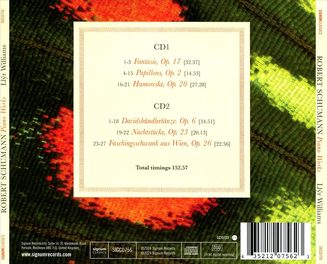 Robert Schumann: Piano Works cover art