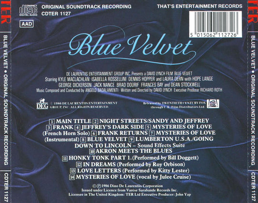 Blue Velvet [Original Motion Picture Soundtrack] cover art