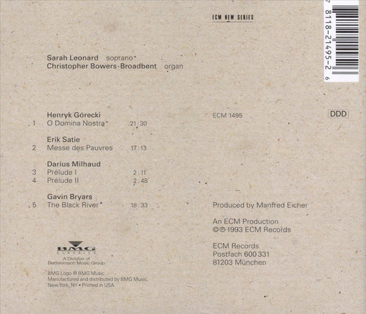 Górecki: O Domina Nostra; Satie; Milhaud; Bryars cover art