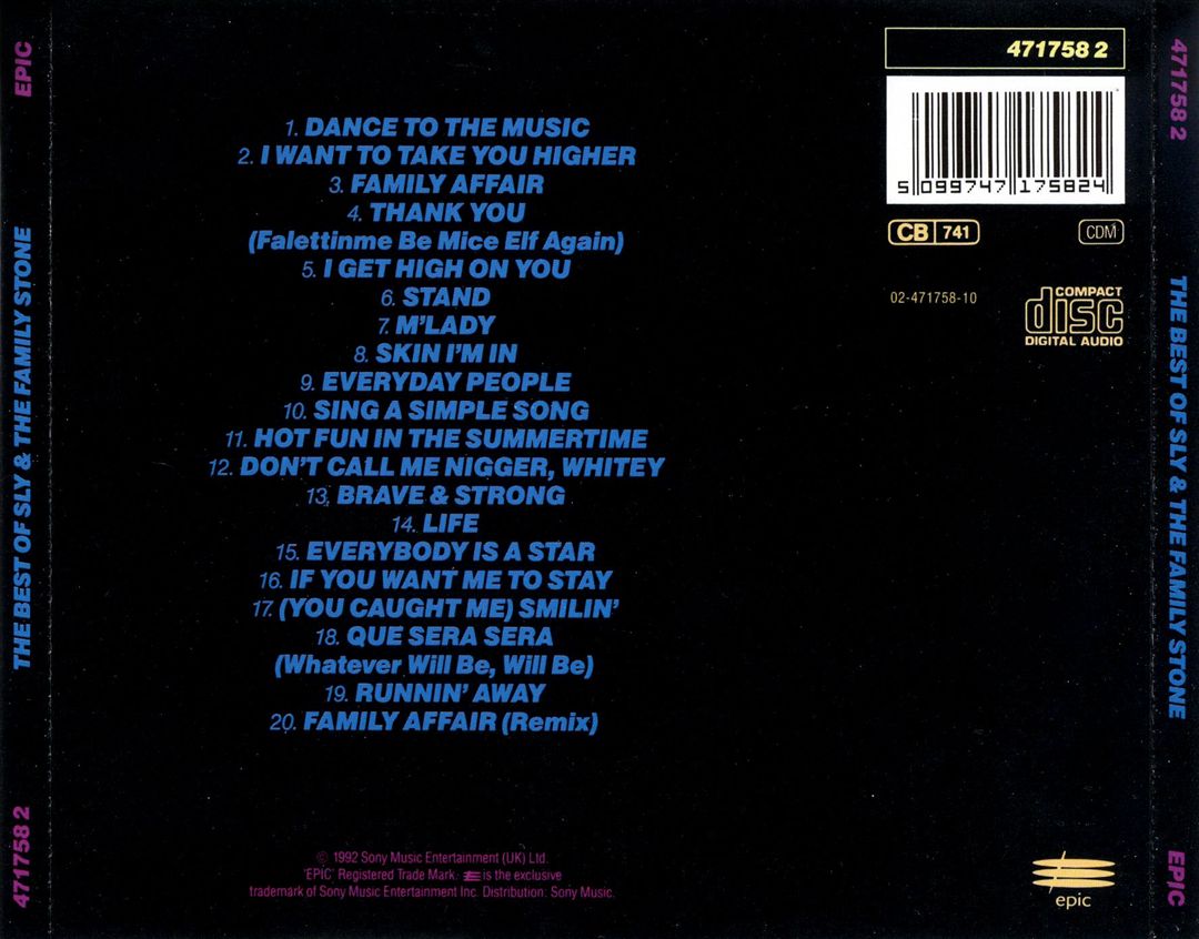 Best of Sly & the Family Stone [Sony Mid-Price] cover art