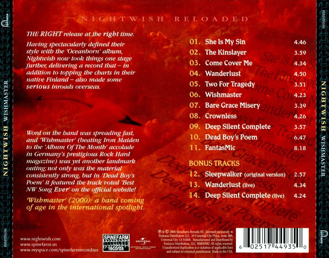 Wishmaster [Bonus Tracks] cover art