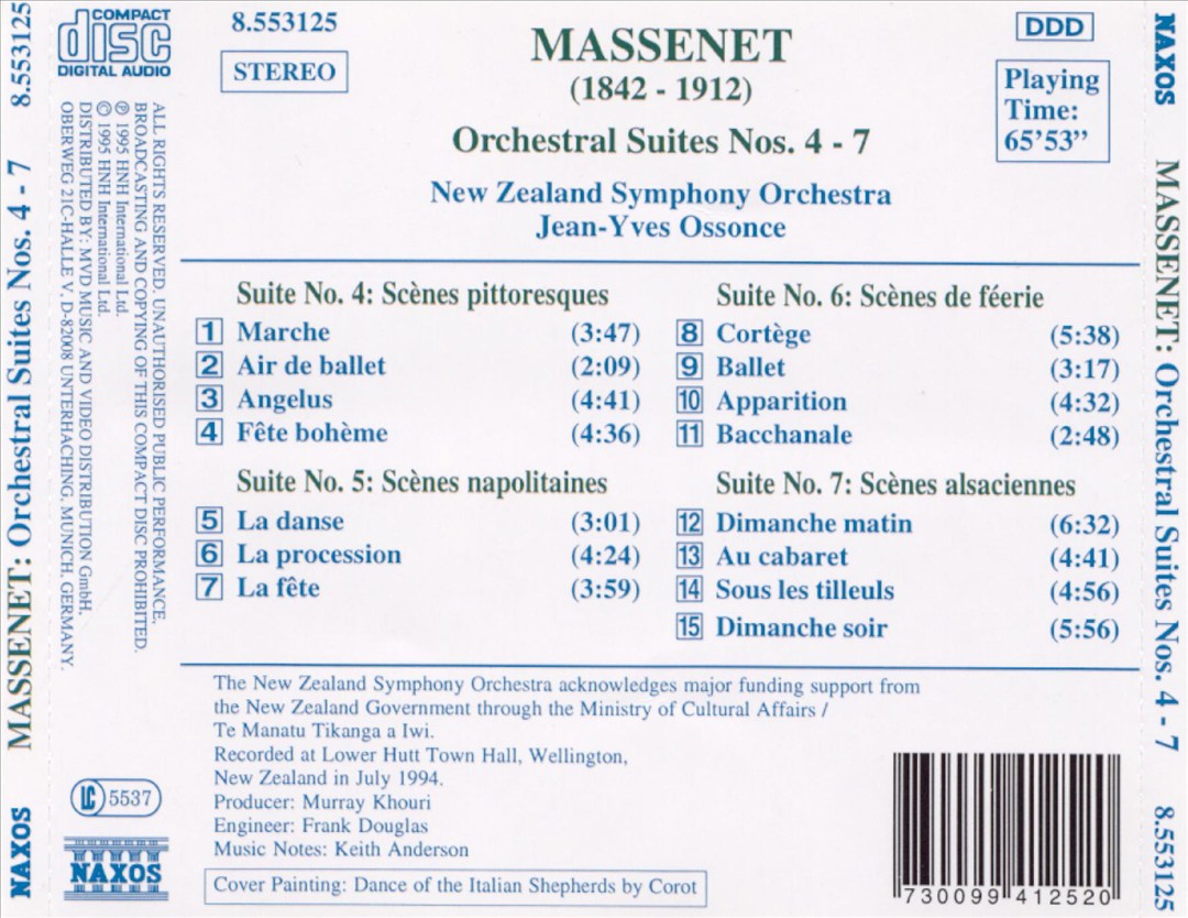 Massenet: Orchestral Suites cover art