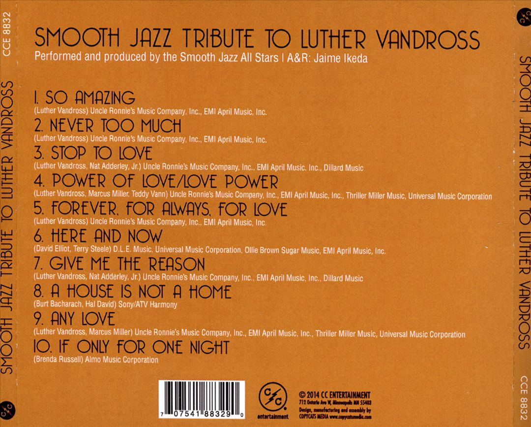 Smooth Jazz Tribute to Luther Vandross cover art