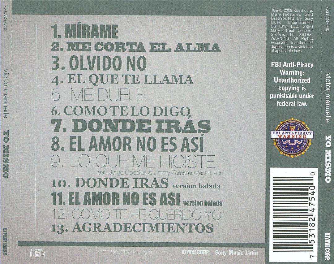 Yo Mismo cover art