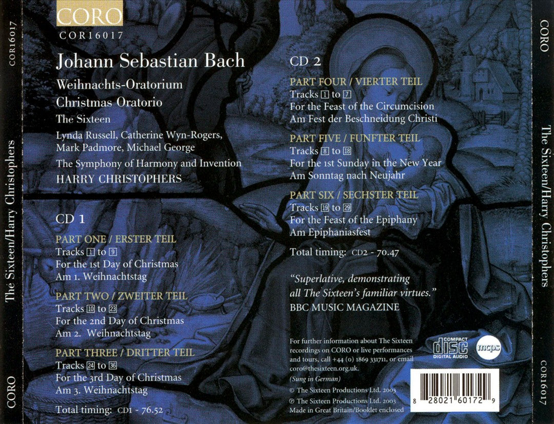 Bach: Weihnachtsoratorium cover art