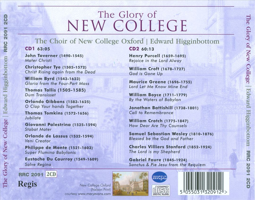 Glory of New College cover art