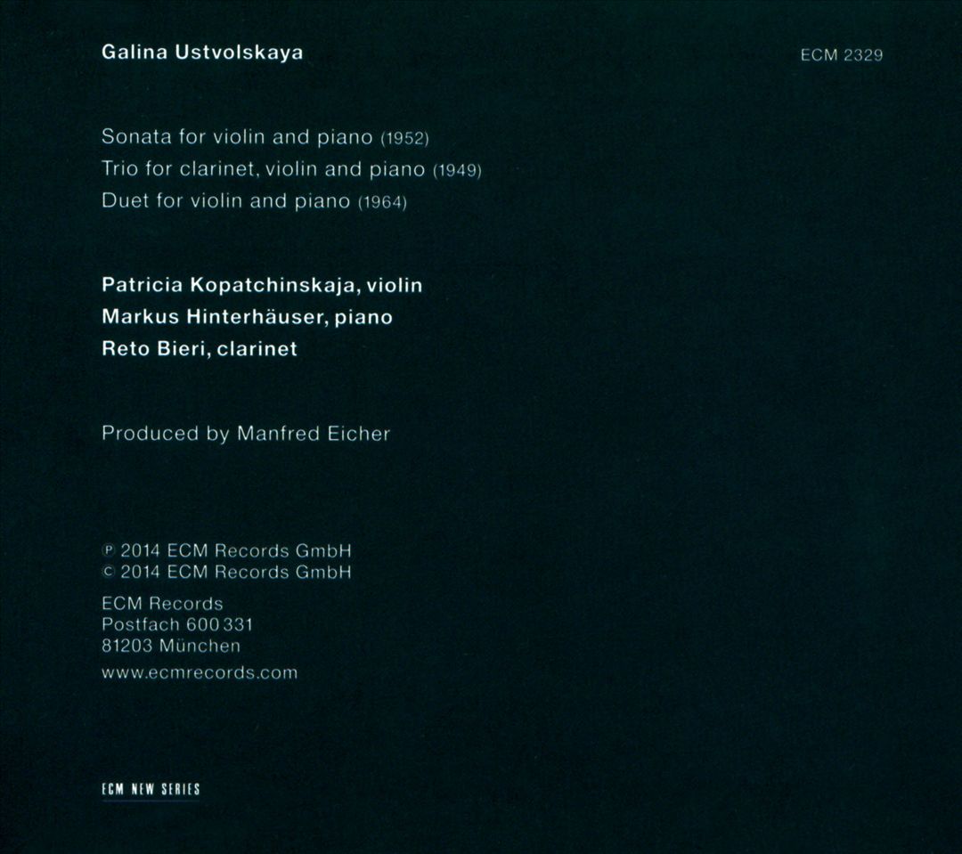 Galina Ustvolskaja cover art