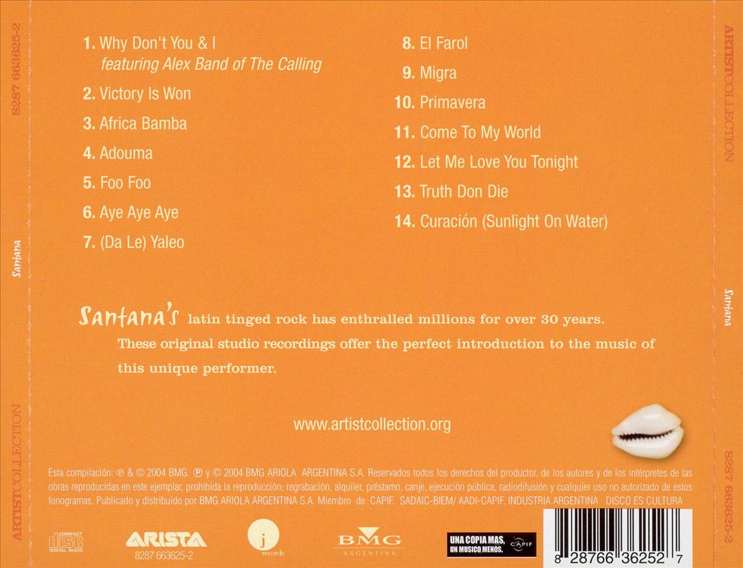 Artist Collection: Santana cover art