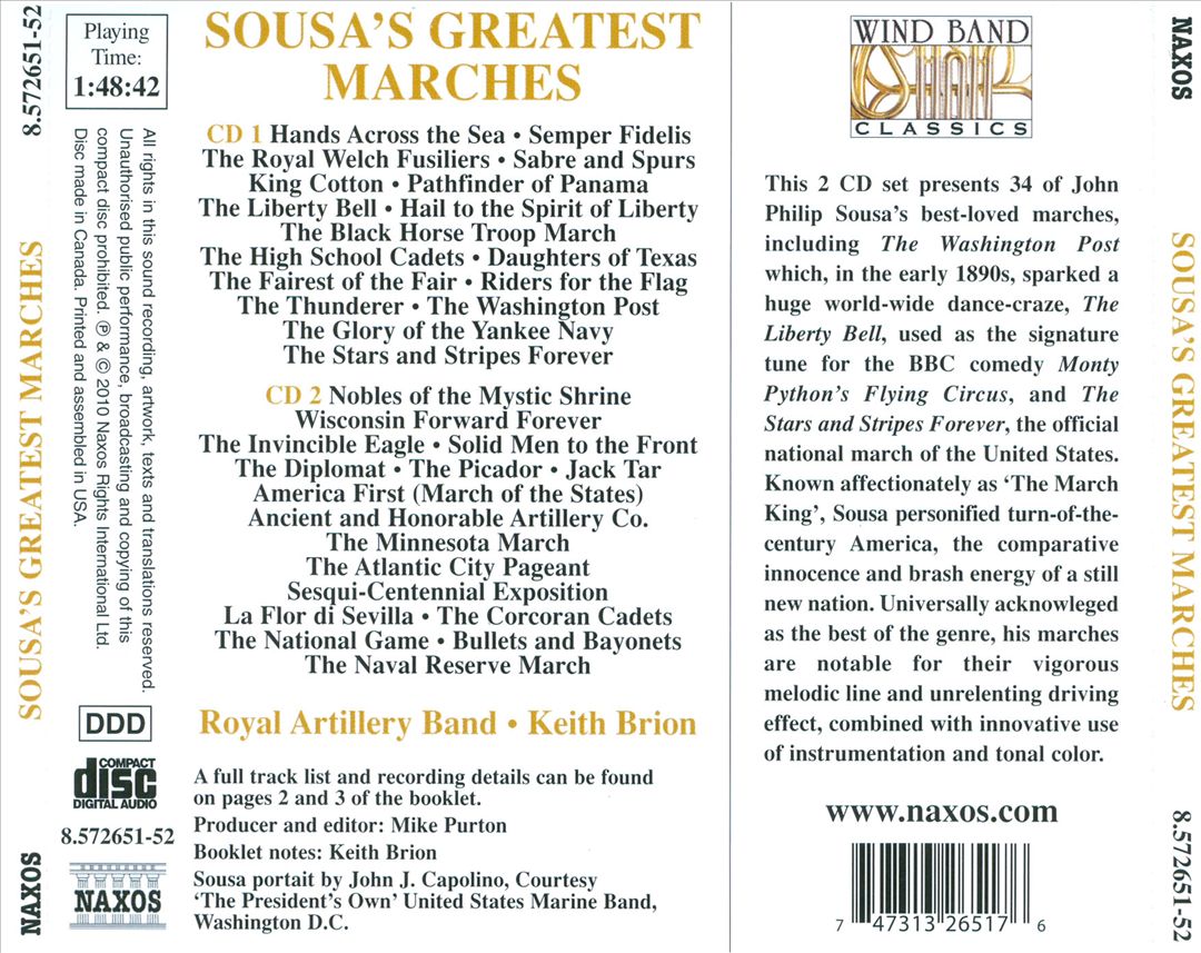 Sousa's Greatest Marches cover art