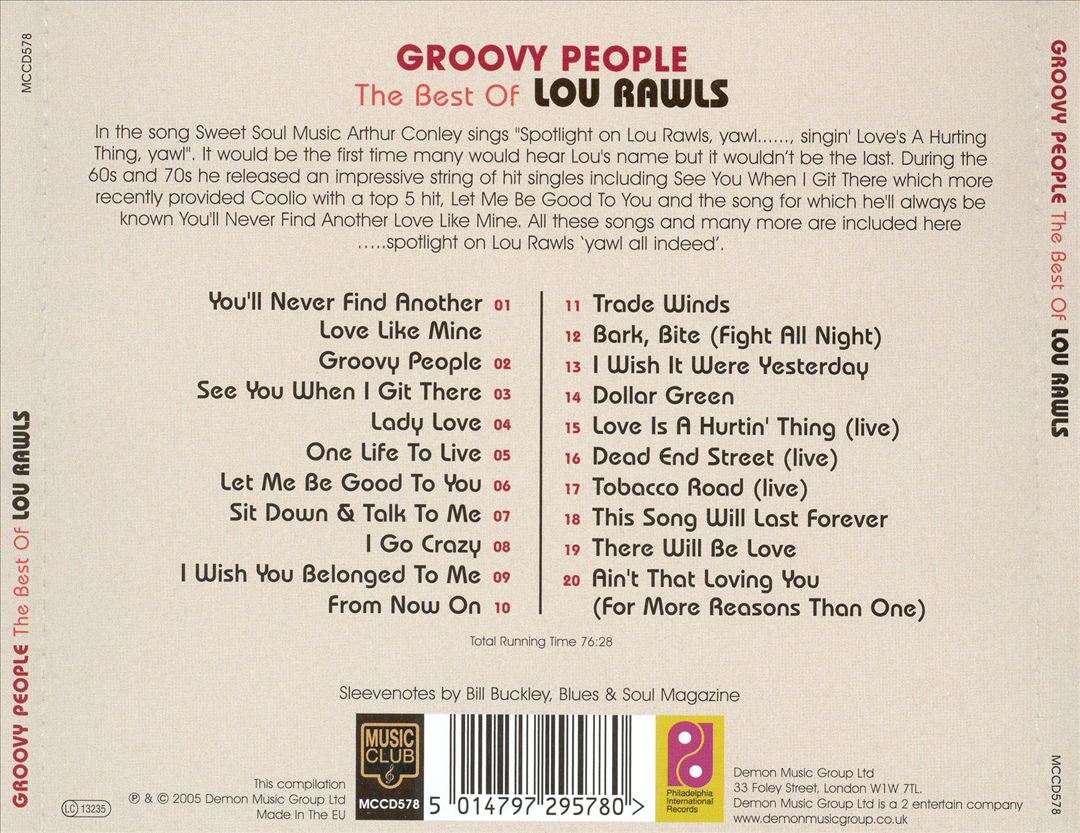Groovy People: The Best of Lou Rawls cover art