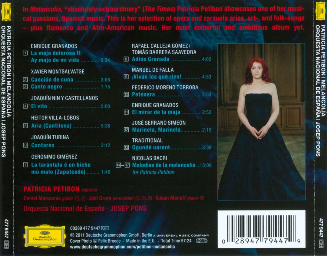 Melancolía: Spanish Arias and Songs cover art