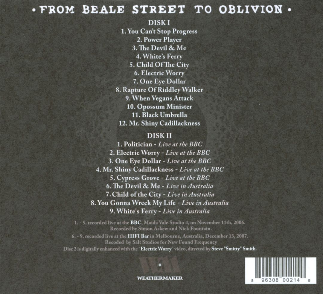 From Beale Street to Oblivion [Bonus Disc] cover art