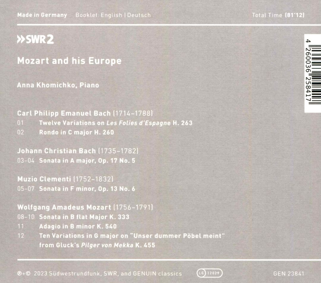 Mozart and his Europe cover art