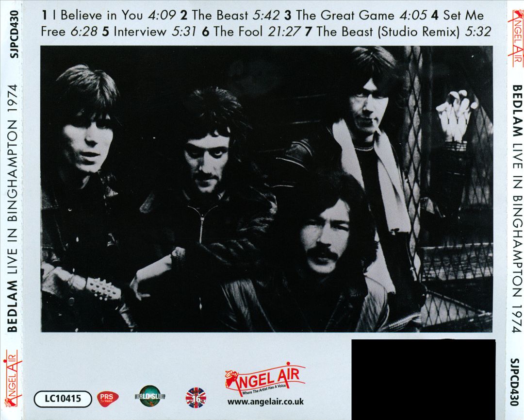 Live in Binghampton 1974 cover art
