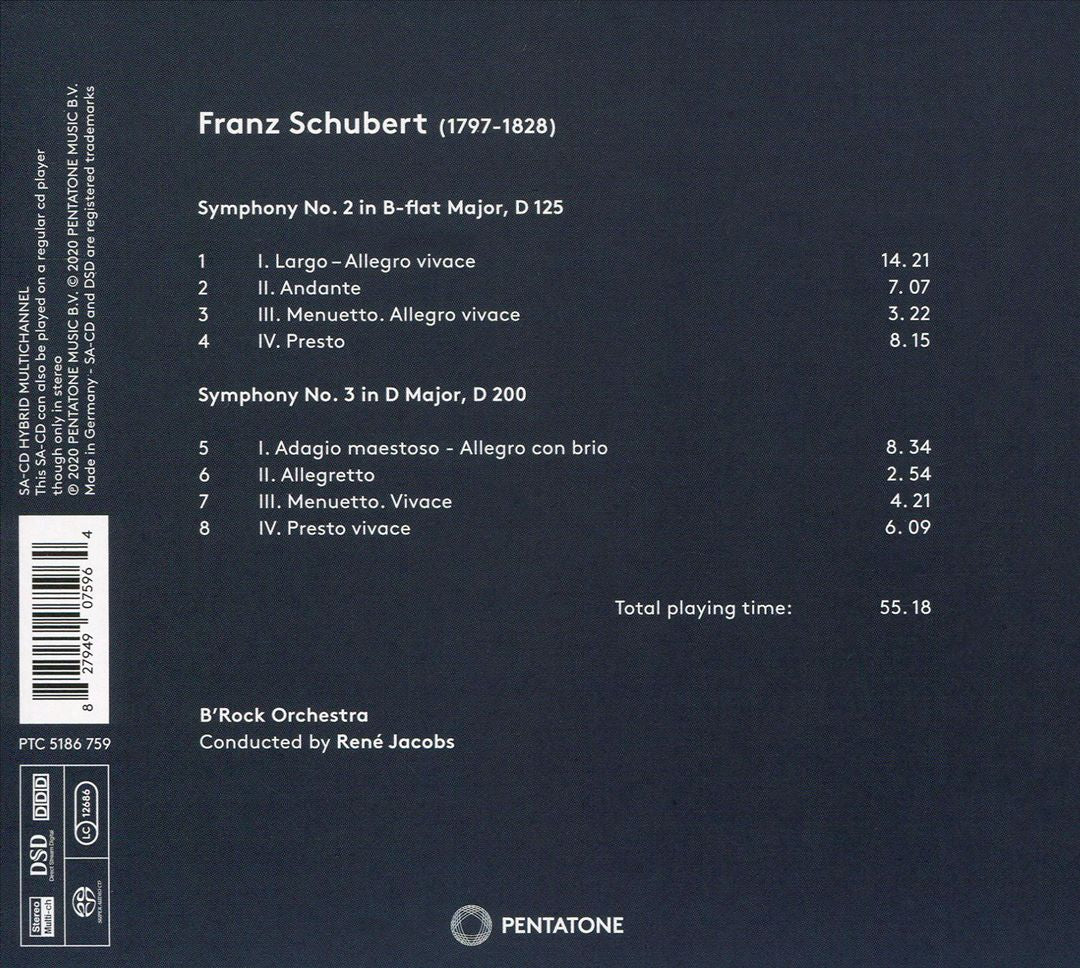 Schubert: Symphonies 2 & 3 cover art