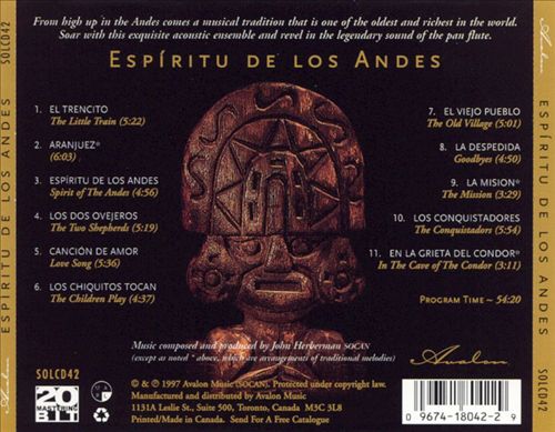 Espiritu de los Andes cover art