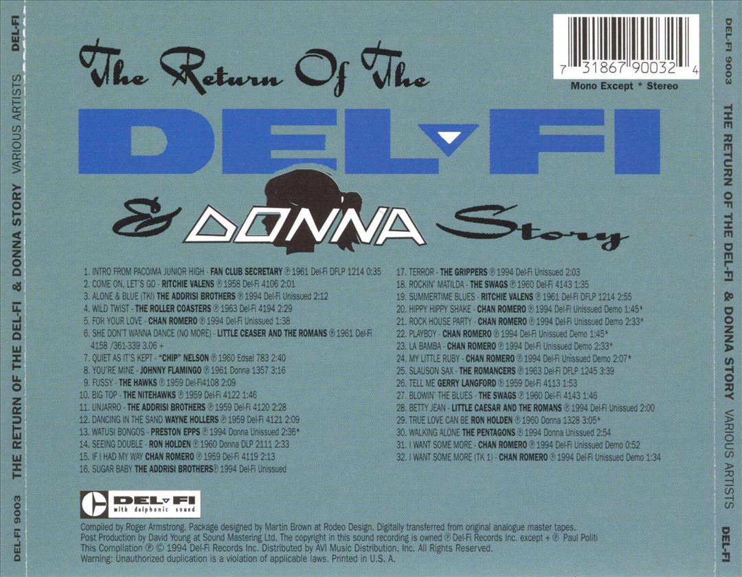 Return of the Del-Fi & Donna Story cover art