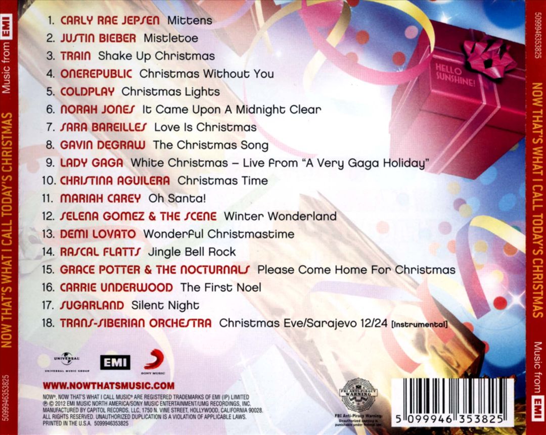 Now That's What I Call Today's Christmas cover art