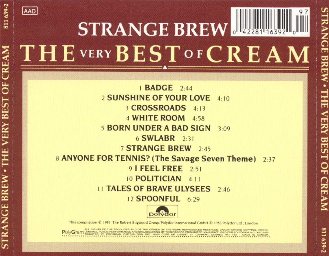 Strange Brew: The Very Best of Cream cover art