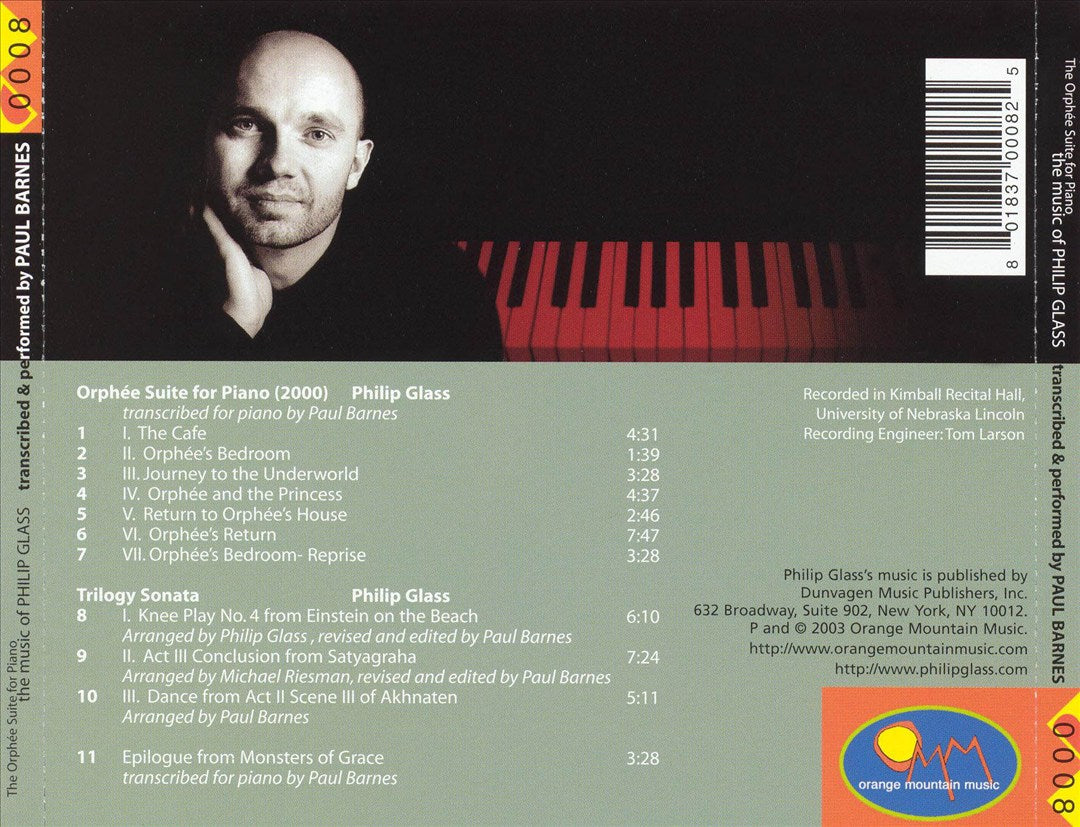 Music of Philip Glass Transcribed & Performed by Paul Barnes cover art
