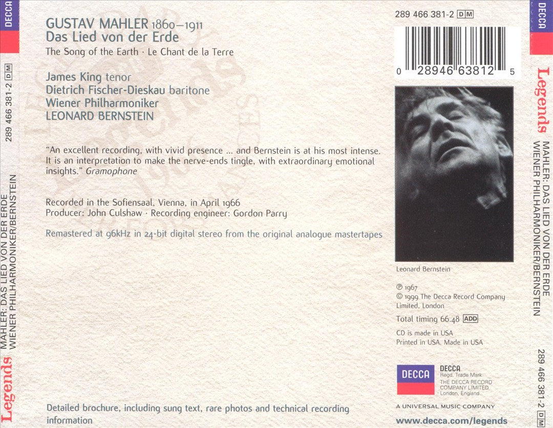 Mahler: Das Lied von der Erde cover art
