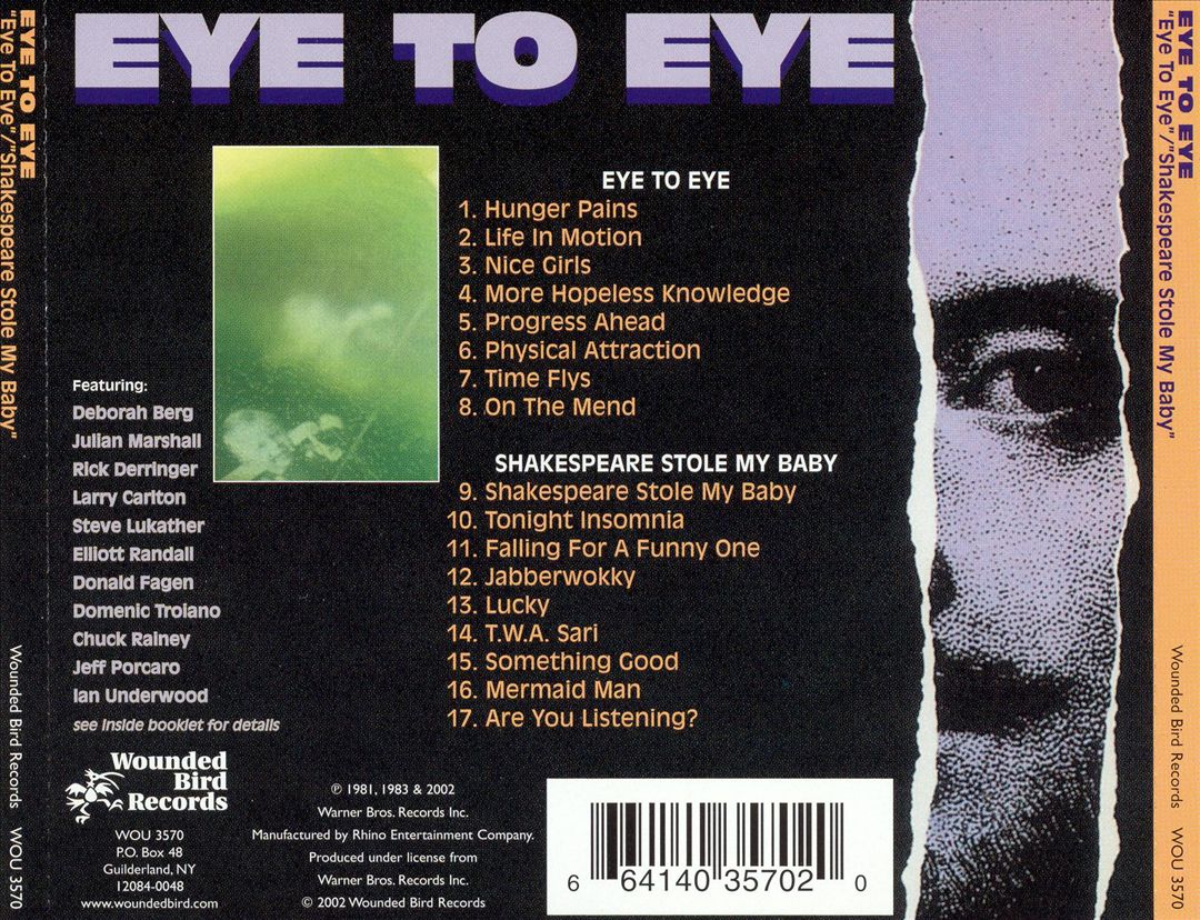 Eye to Eye/Shakespeare Stole My Baby cover art