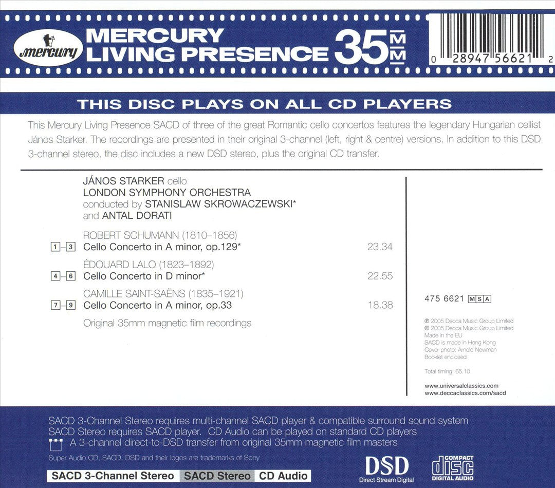 Cello Concertos of Schumann, Lalo, Saint-Saëns cover art