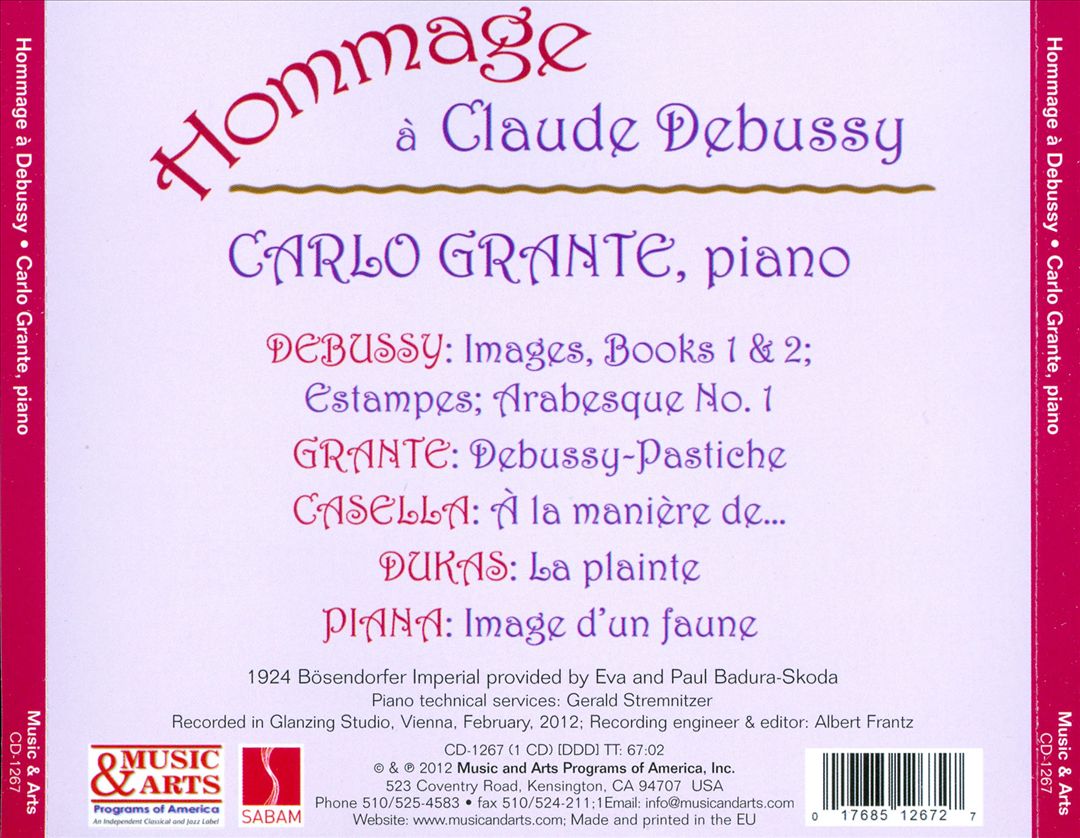 Hommage à Debussy cover art