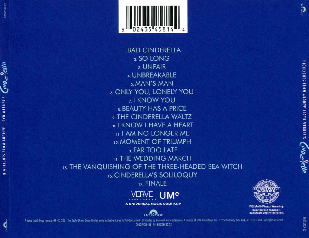 Highlights from Andrew Lloyd Webber's Cinderella [Original West End Cast Recording] cover art