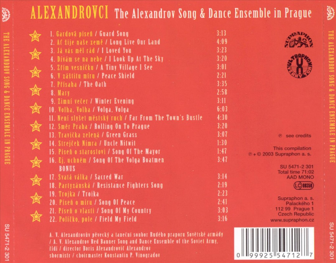 Alexandrovci: The Alexandrov Song & Dance Ensemble in Prague cover art