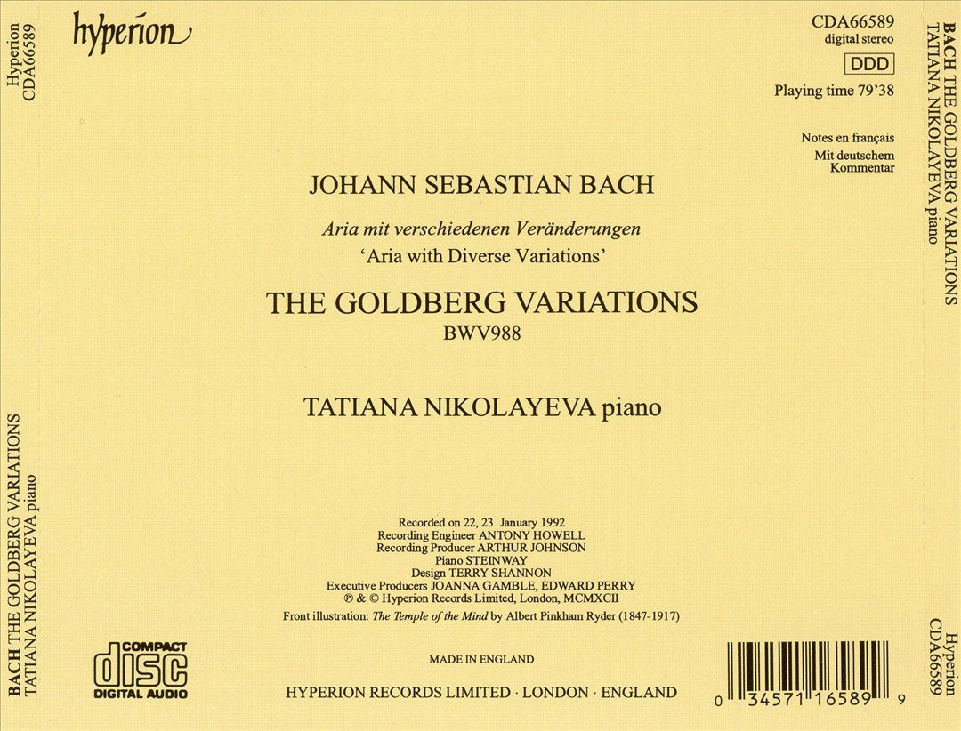 Bach: Goldberg Variations cover art