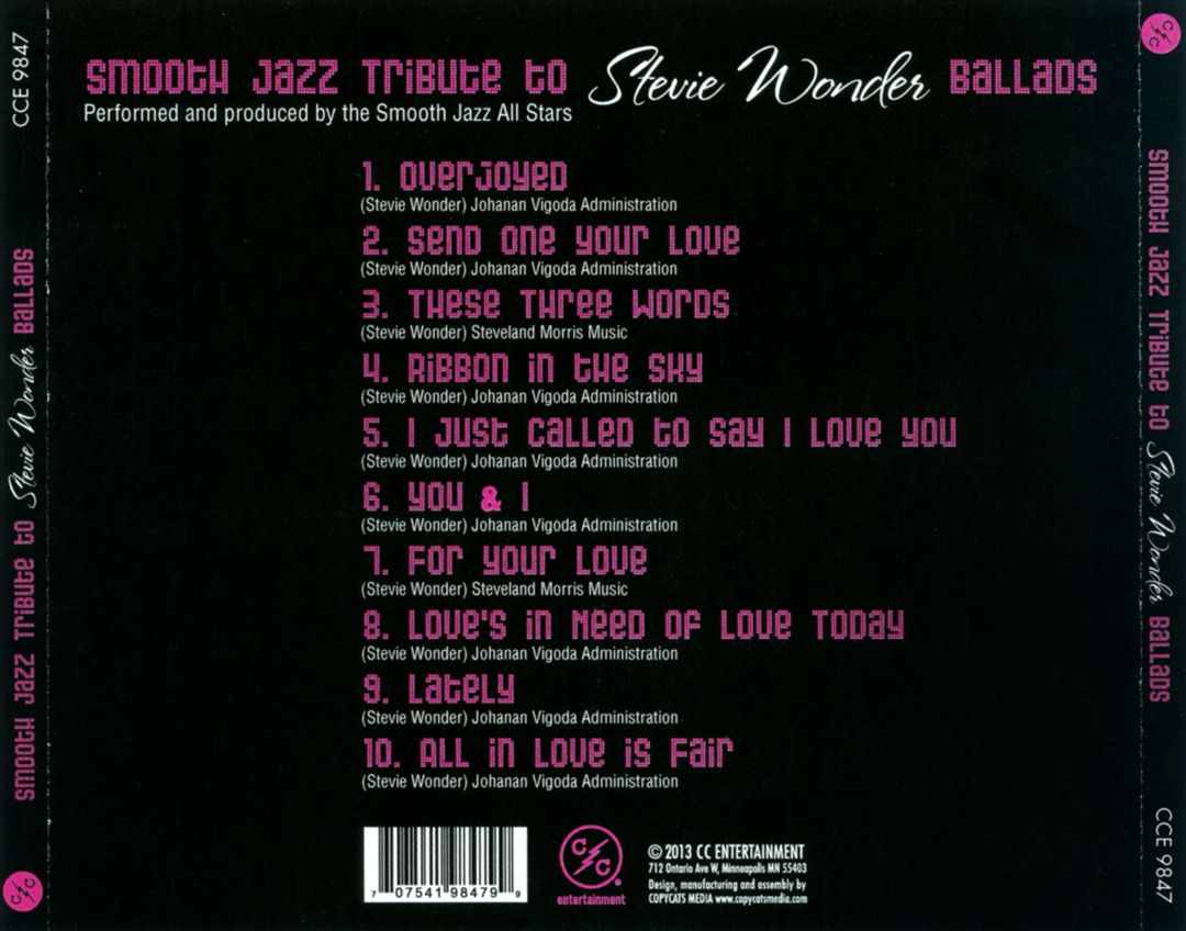 Smooth Jazz Tribute to Stevie Wonder Ballads cover art
