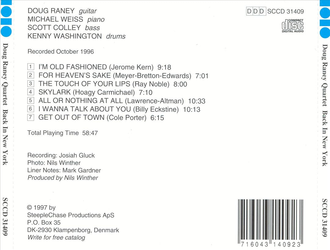 Back in New York cover art