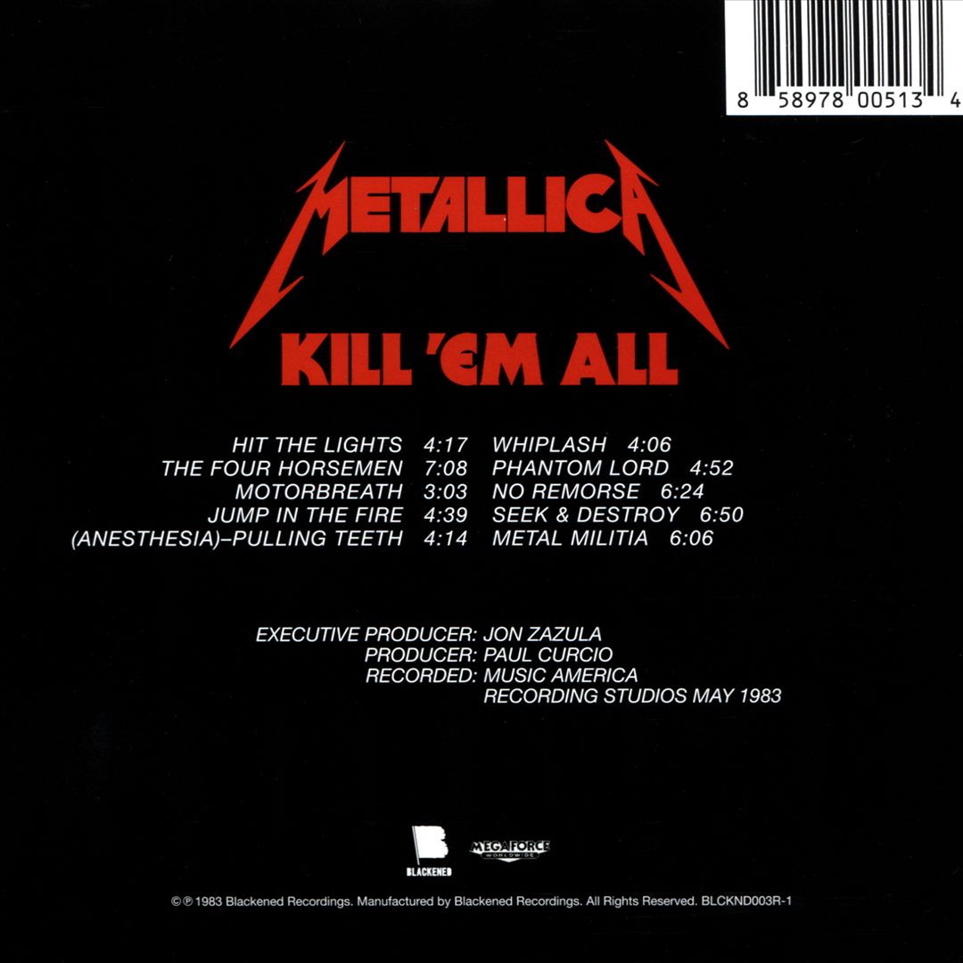 Kill 'Em All cover art